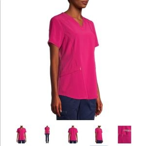 Scrubstar Women's Seasonal Solid Contrast V-Neck Scrub Top